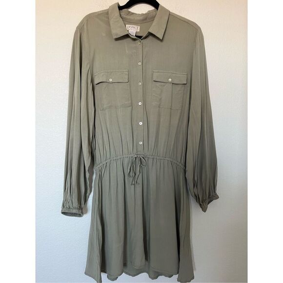 NWT L Space Amelia Dress Olive Green - Picture 4 of 10